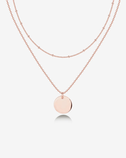 Layered Coin Pendant Necklace
