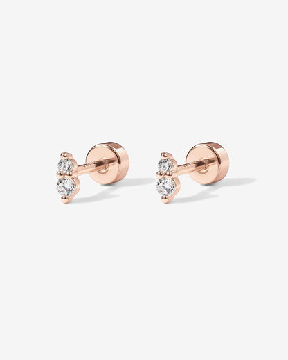 Small Crystal Screw Back Stud