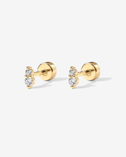 Small Crystal Screw Back Stud