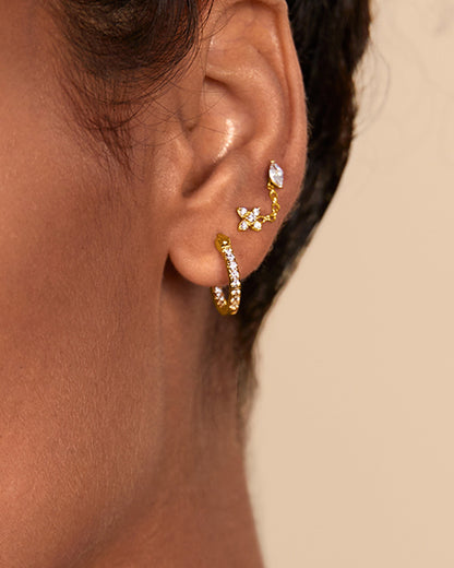 Tiny Flower Screw Back Stud