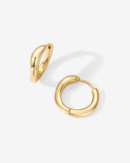 Vermeil Mar Wavy Hoops