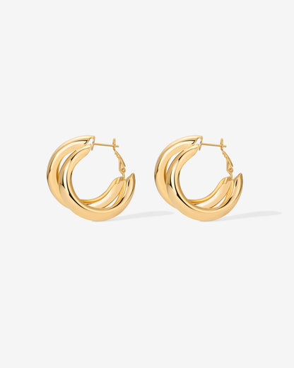 Chunky Double Hoops