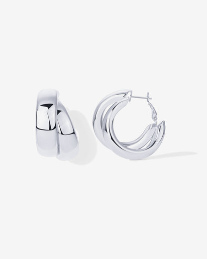 Chunky Double Hoops