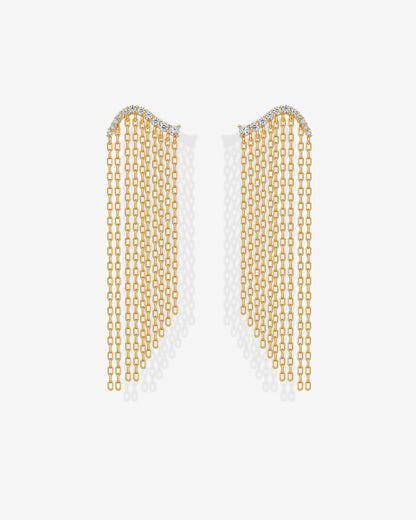 Chain Crawler Dangle Earrings