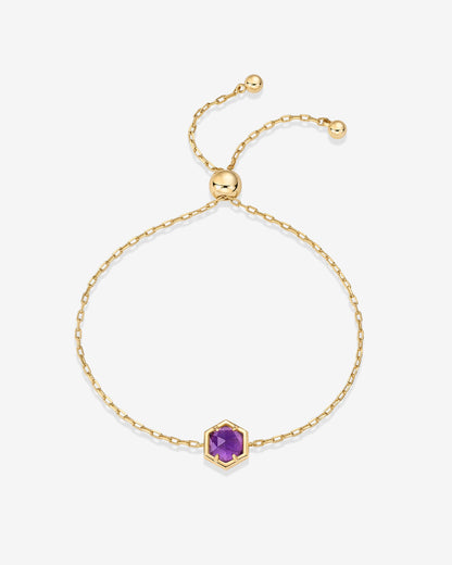 Gemstone Hexagon Bracelet