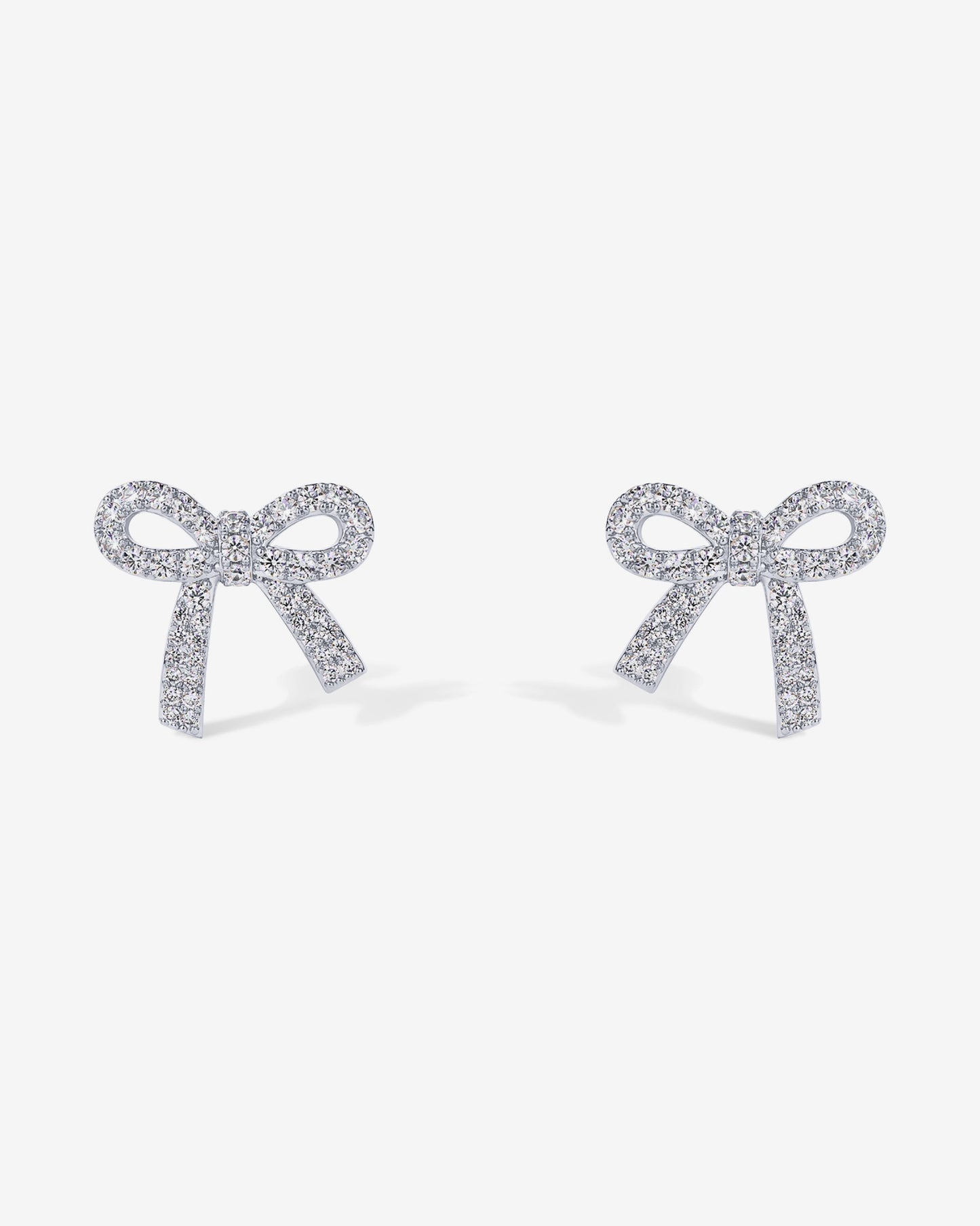 Cubic Zirconia Bow Stud Earrings