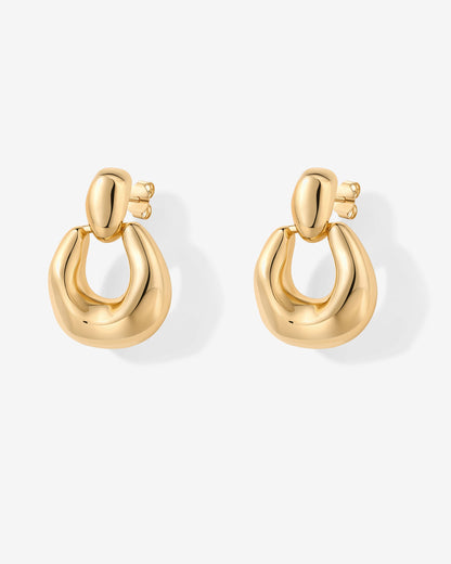 Chunky Dangle Door Knocker Earrings