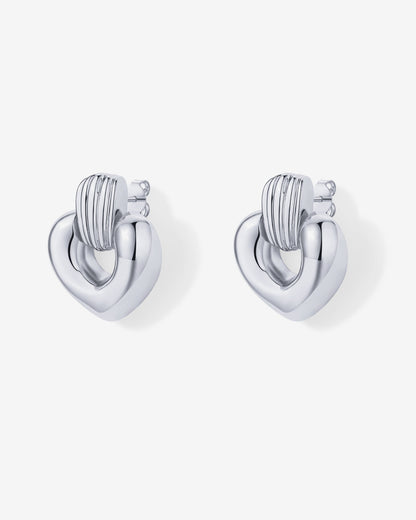 Mini Heart Door Knocker Earrings