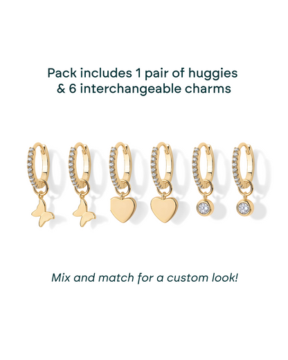 Mix and Match Huggie and Charms Set