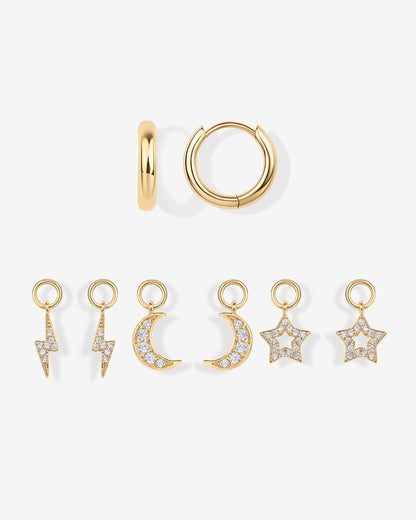 Mix and Match Huggie and Charms Set