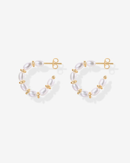 Pearl Hoop Huggies