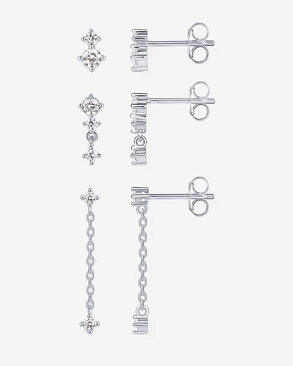 Mix and Match Stud and Dangle 3 Pack
