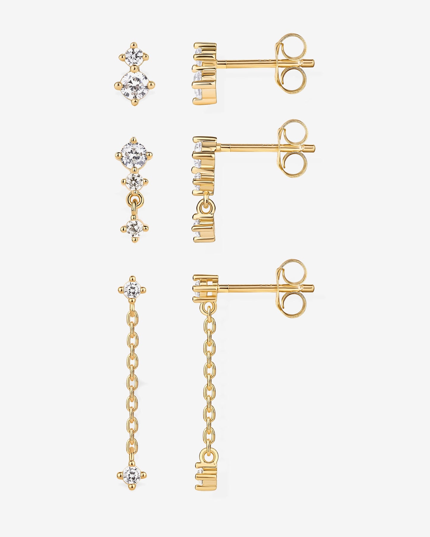 Mix and Match Stud and Dangle 3 Pack