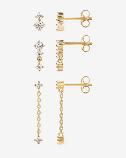 Mix and Match Stud and Dangle 3 Pack