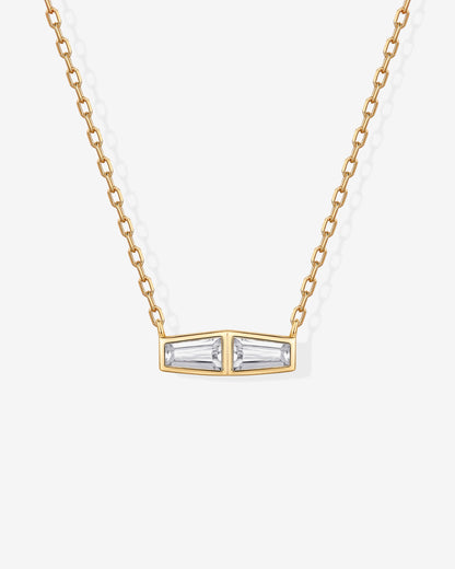 Double Baguette Necklace