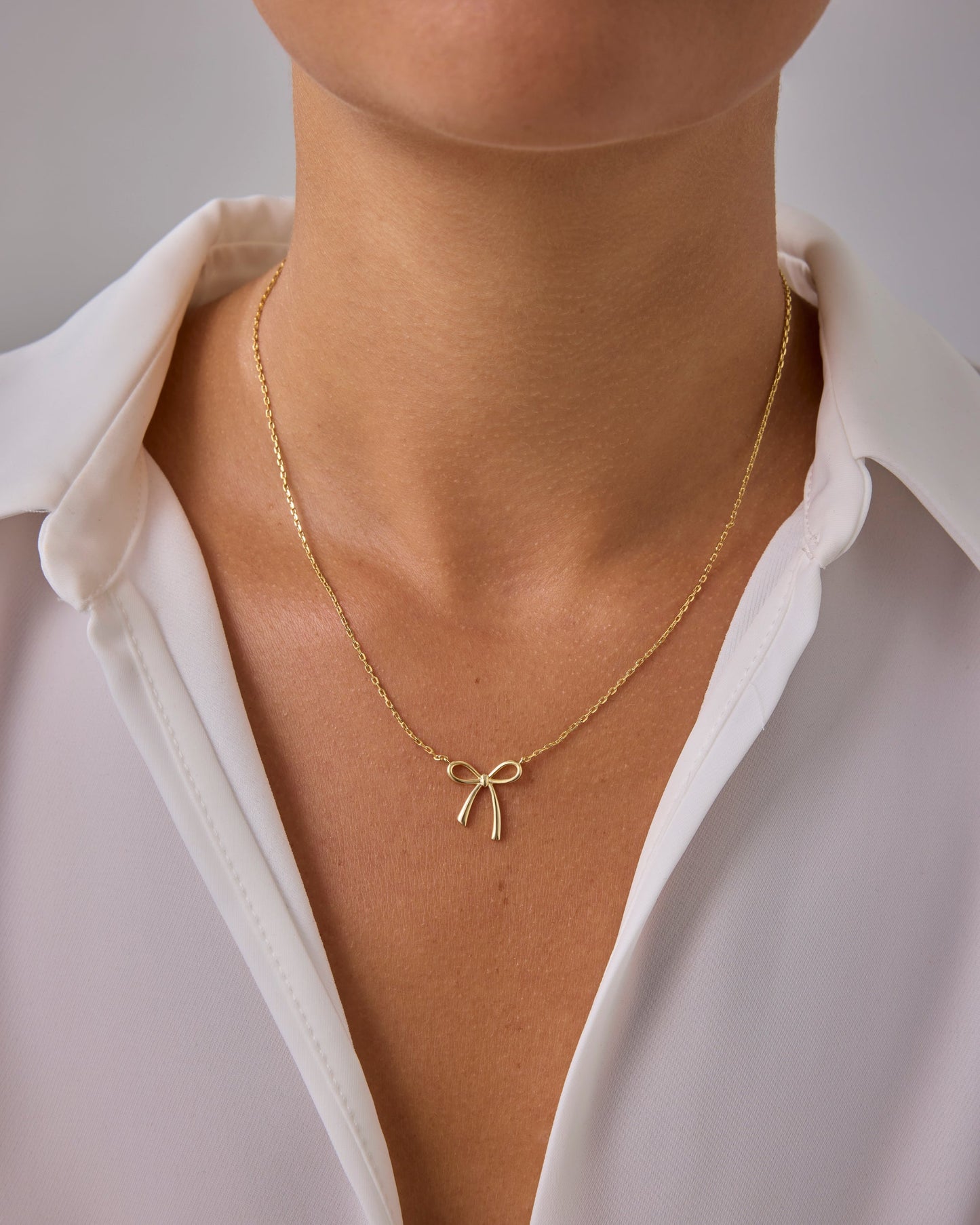 Tied Up Bow Necklace