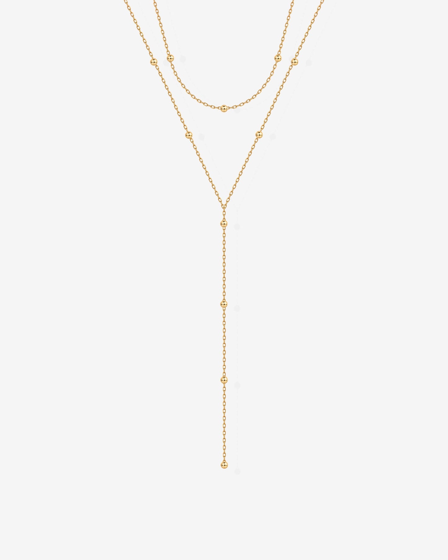Beaded Tassel Lariat Necklace