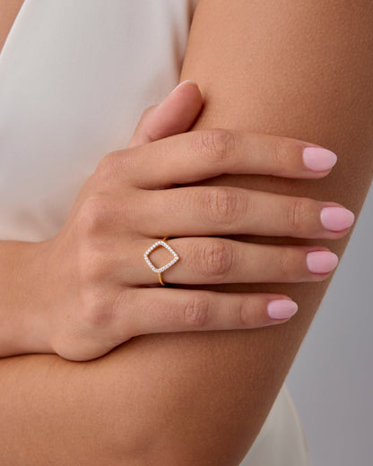 Geo Diamond Ring