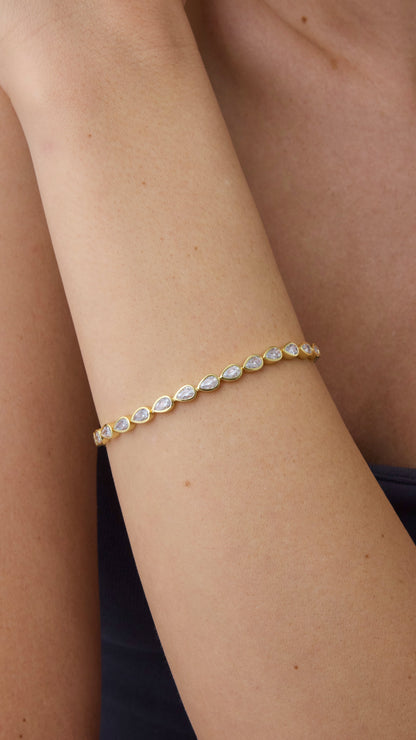 Teardrop Stone Tennis Bracelet