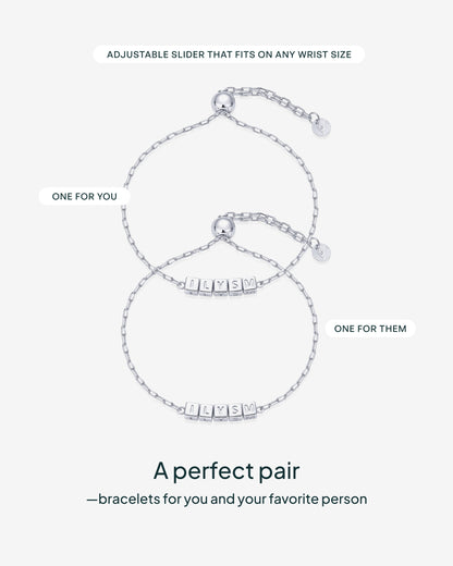 BFF-ILYSM Cube Bracelet
