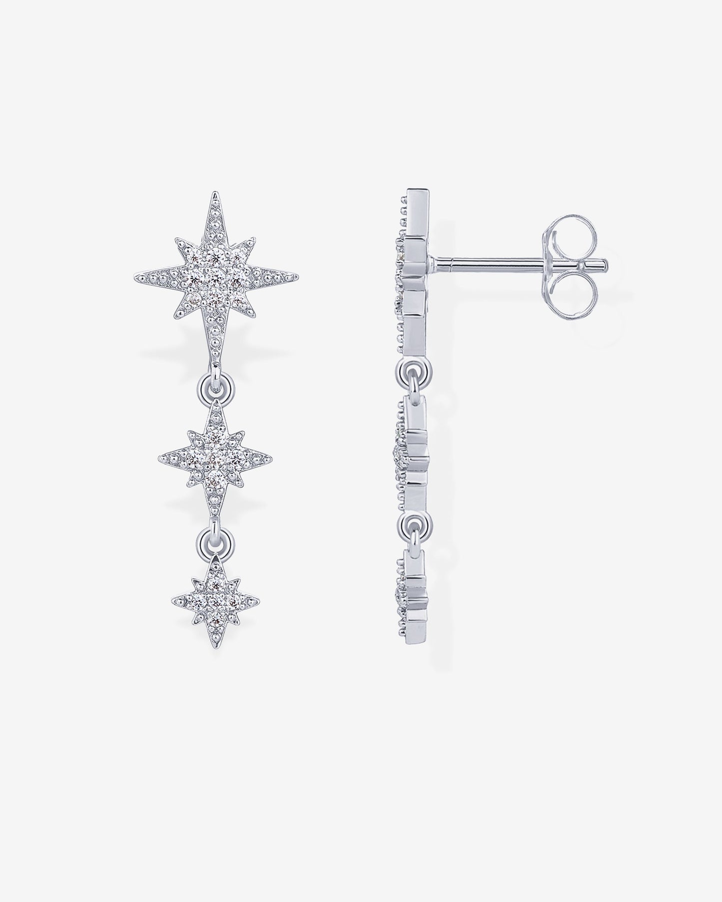 Multi Starburst Drop Earrings