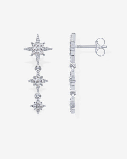 Multi Starburst Drop Earrings