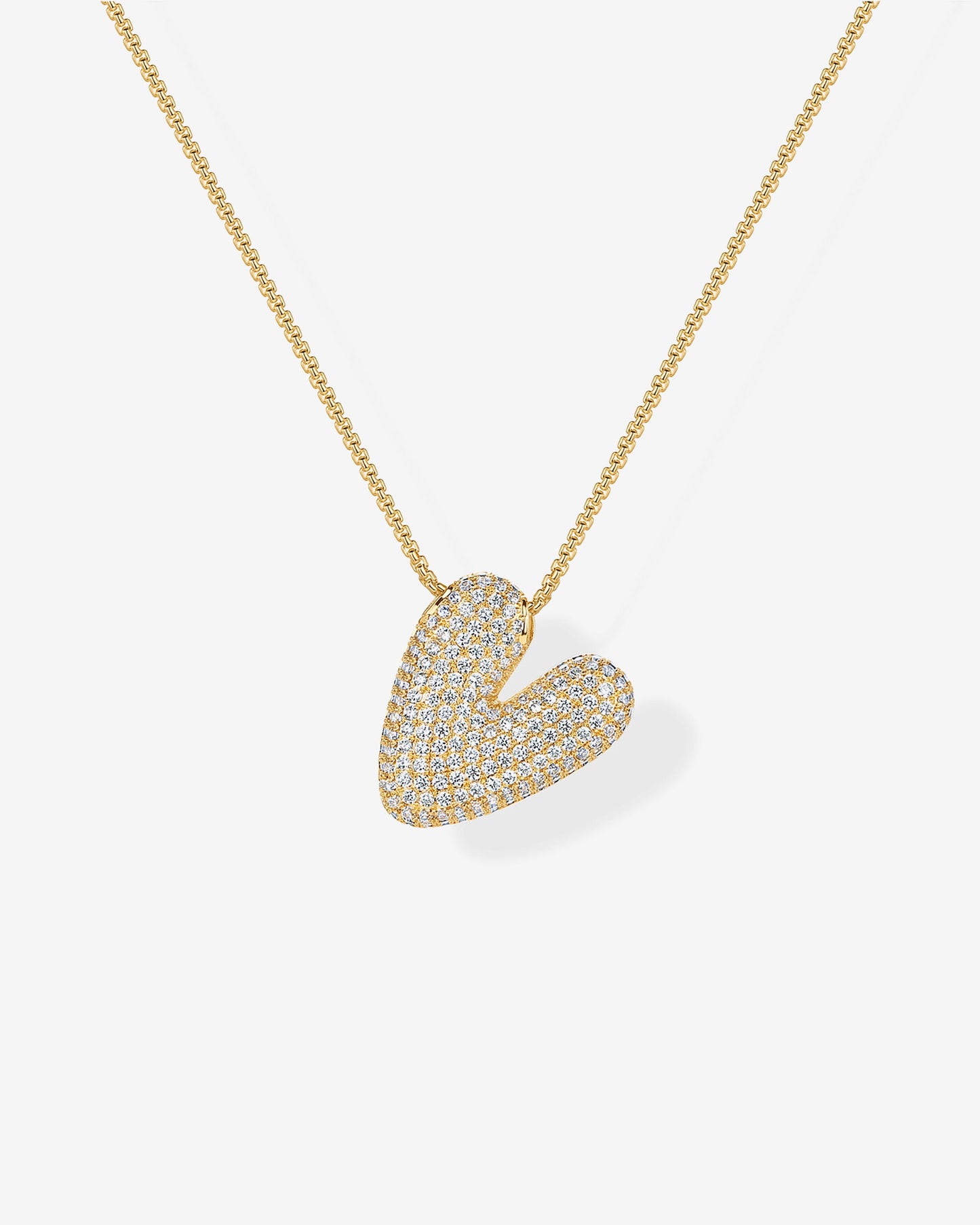Sparkling Bubble Letter Pendant Necklace
