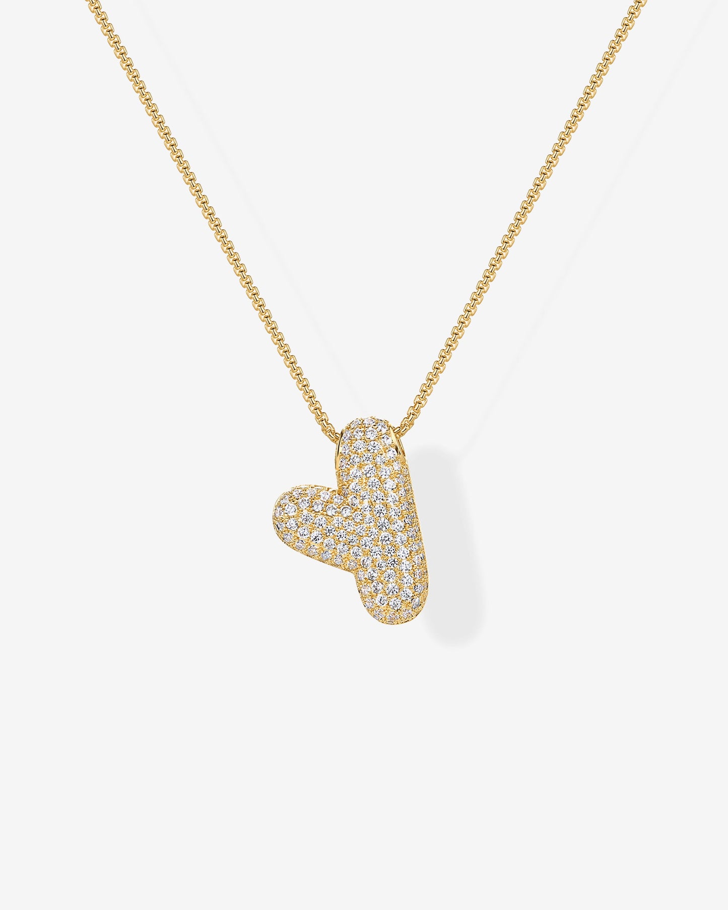 Sparkling Bubble Letter Pendant Necklace