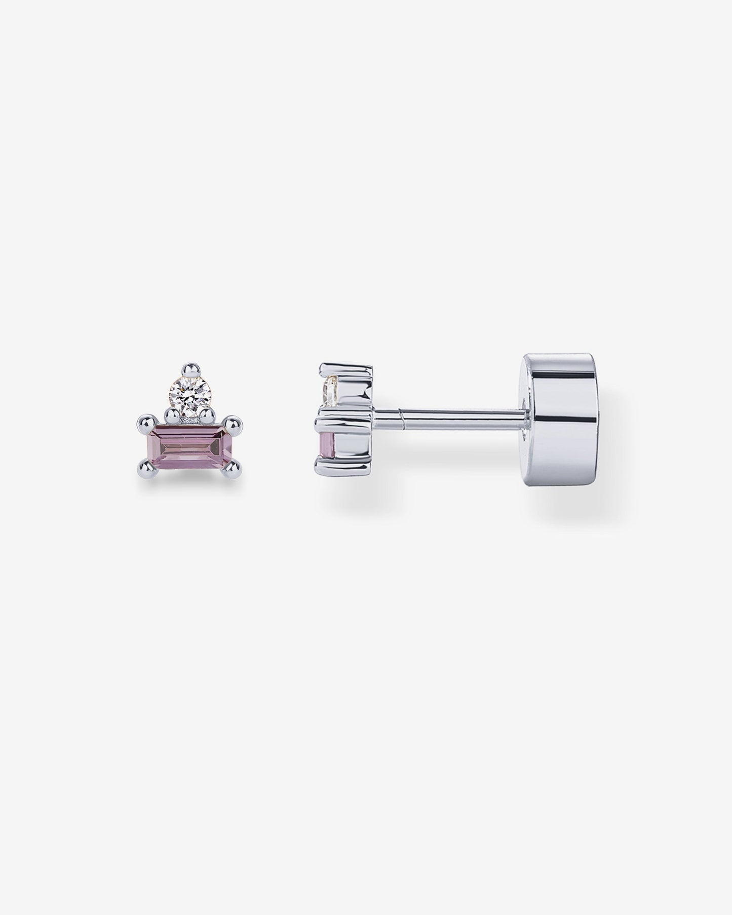 Two-Tone Gemstone Studs