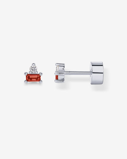 Two-Tone Gemstone Studs