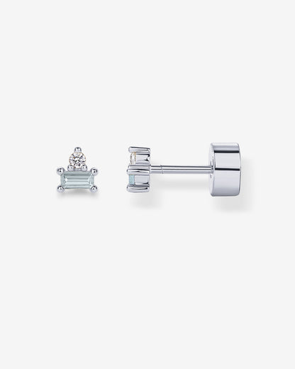 Two-Tone Gemstone Studs