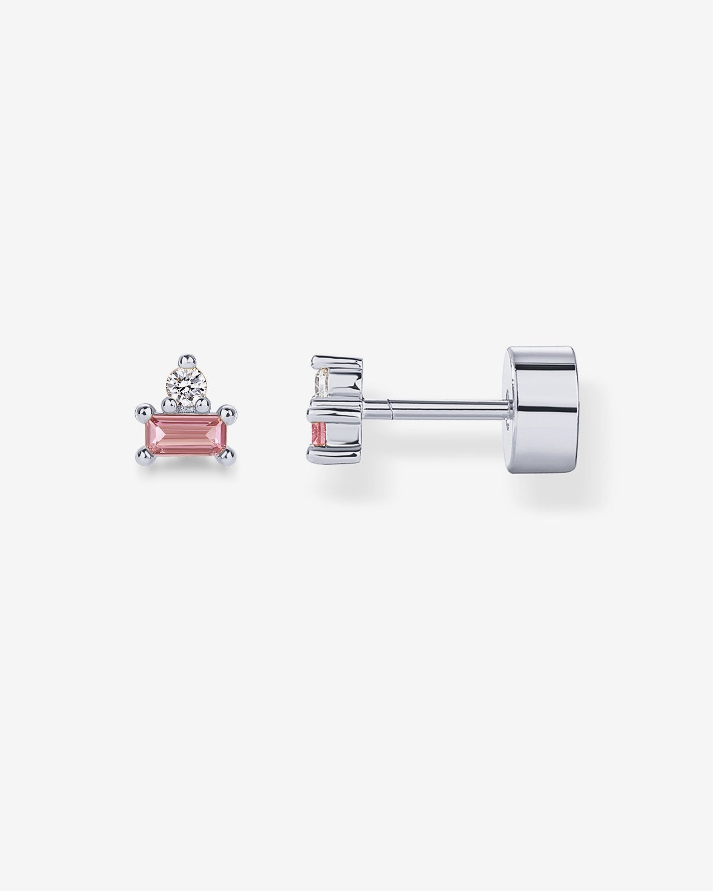 Two-Tone Gemstone Studs