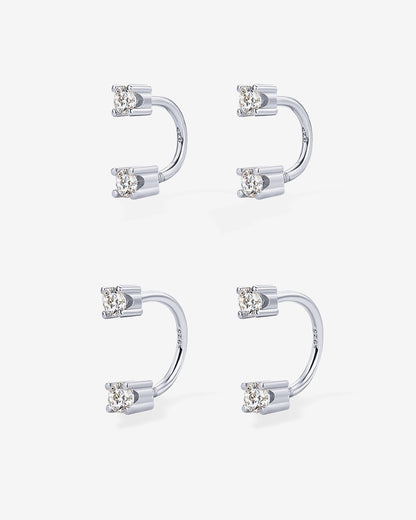 Sparkle Half Hoop Huggie