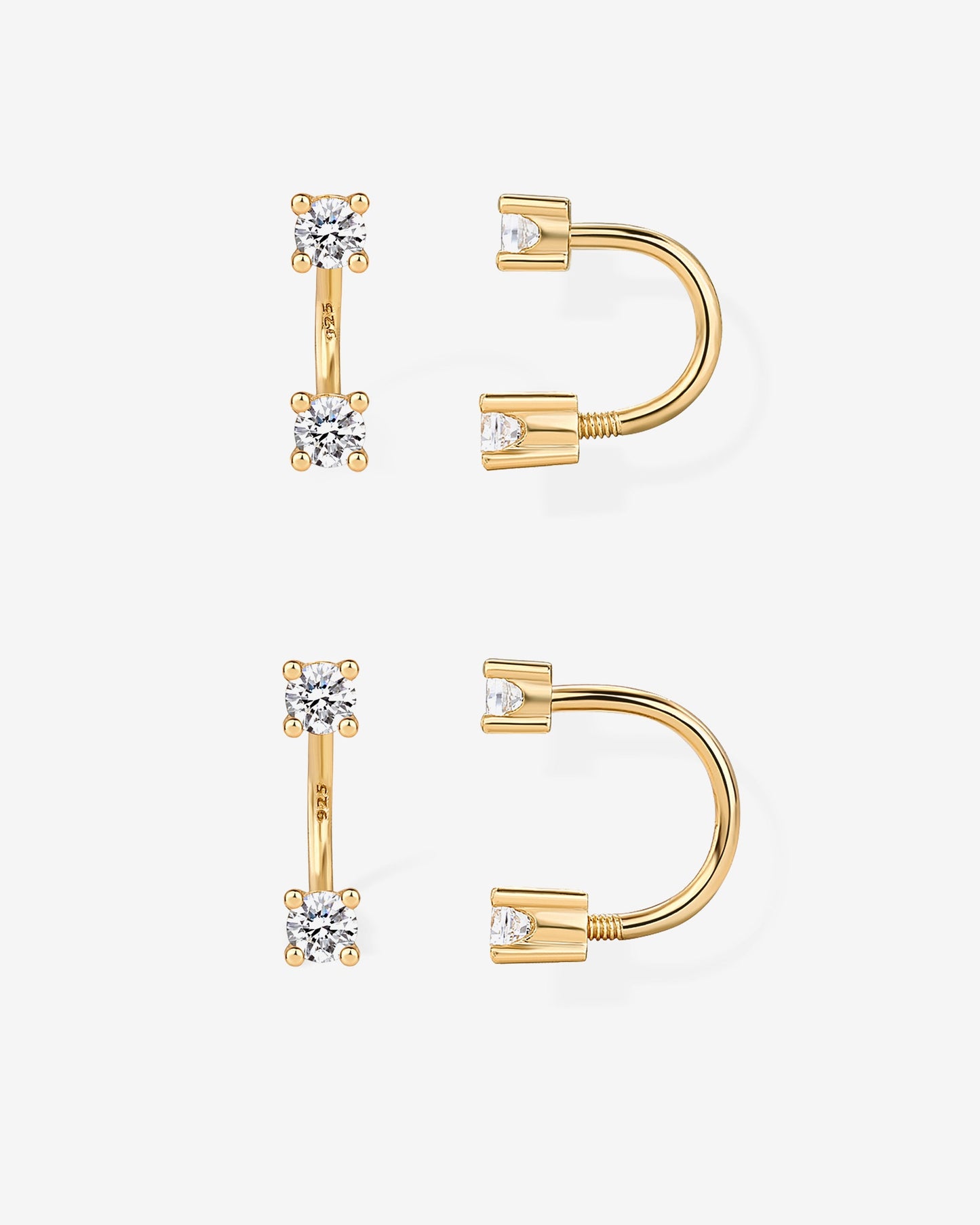 Sparkle Half Hoop Huggie