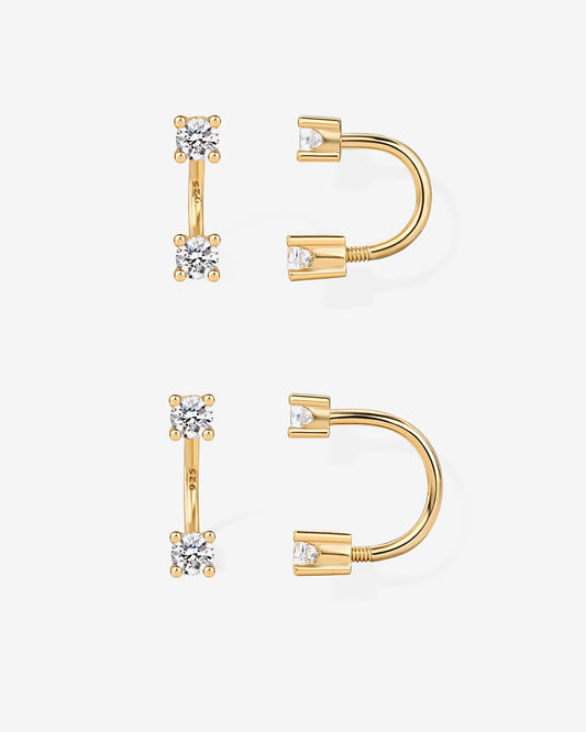 Sparkle Half Hoop Huggie