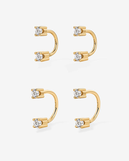 Sparkle Half Hoop Huggie