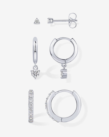 Earscape CZ Earring Trio