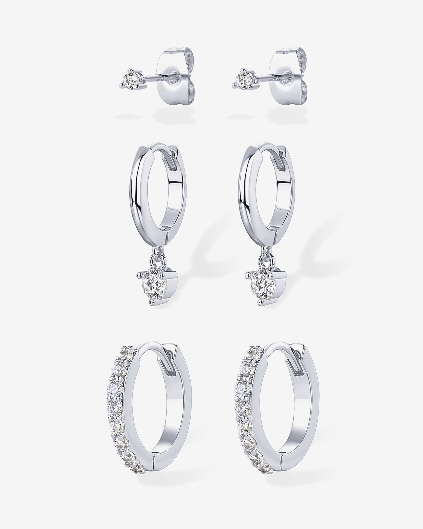 Earscape CZ Earring Trio