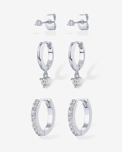 Earscape CZ Earring Trio