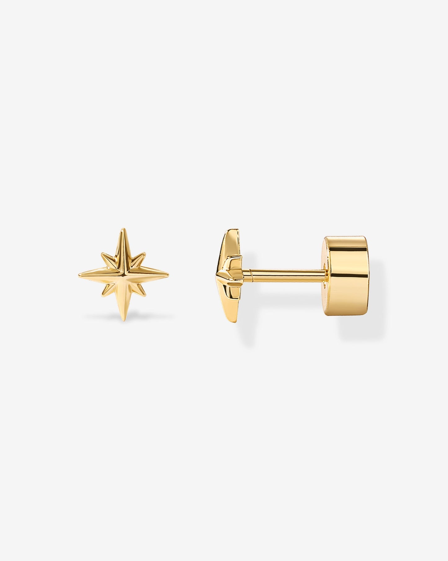 North Star Flat Back Stud Earrings