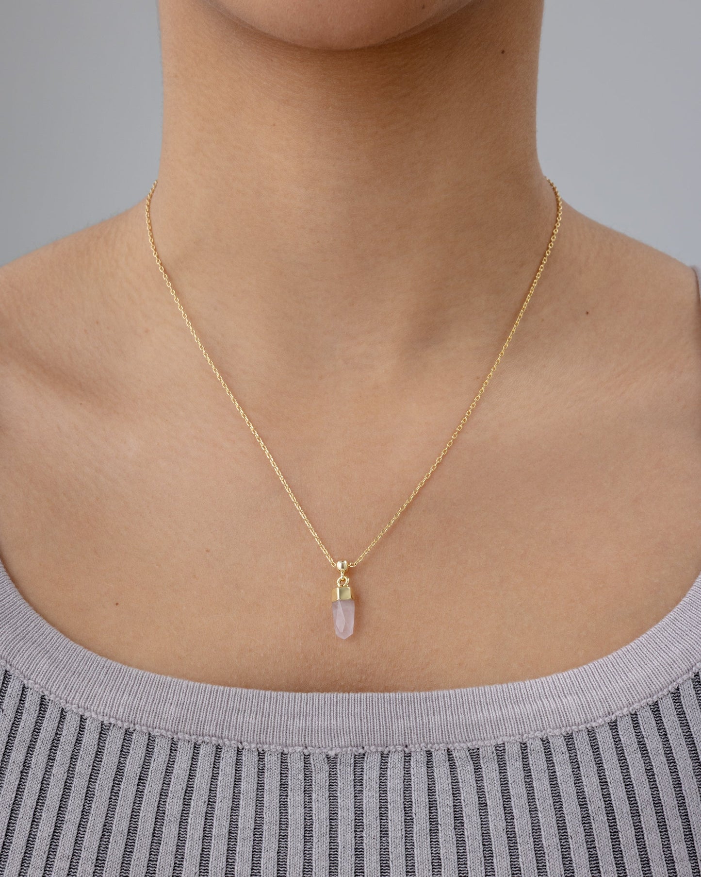 Dainty Crystal Charm Pendant Necklace
