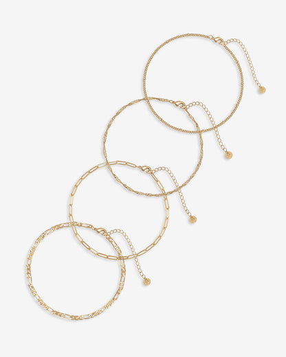Four Chains Anklet Pack