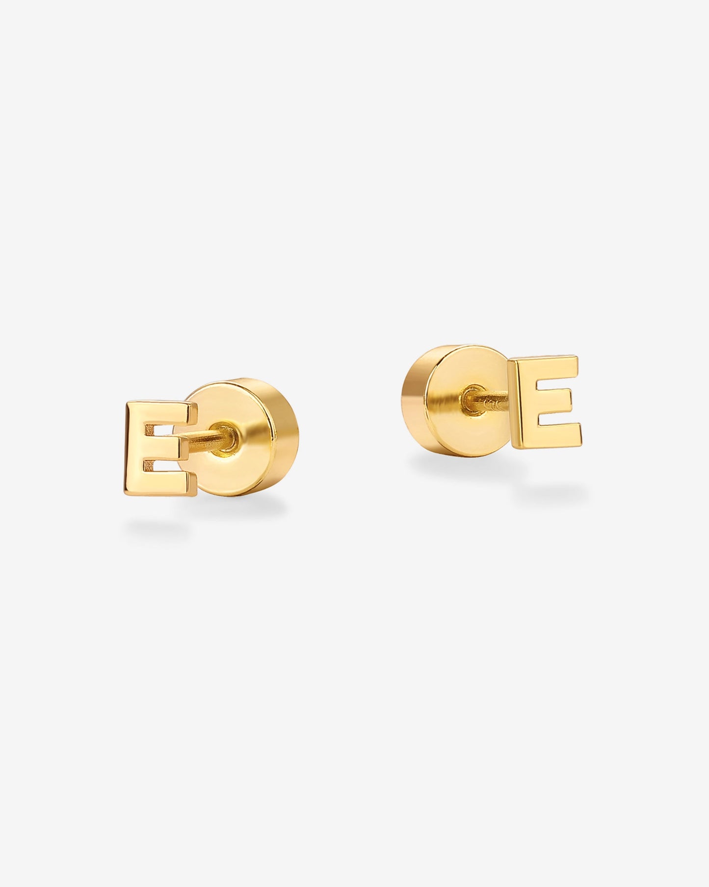 Initial Letter Flatback Earrings