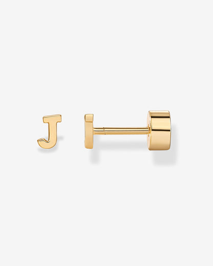 Initial Letter Flatback Earrings