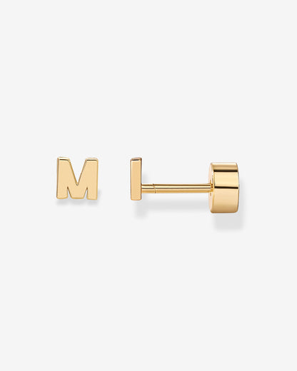 Initial Letter Flatback Earrings