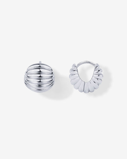 Ribbed Serena Hoops