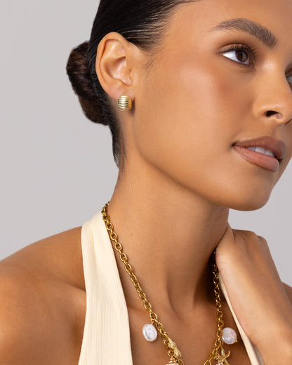 Ribbed Serena Hoops