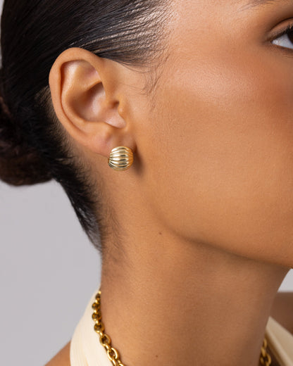 Ribbed Serena Hoops