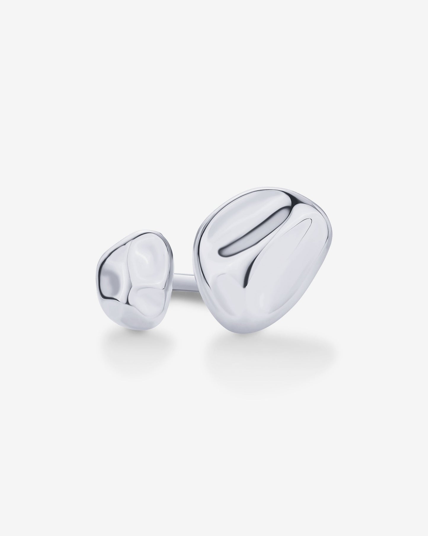 Double Pebble Open Ring
