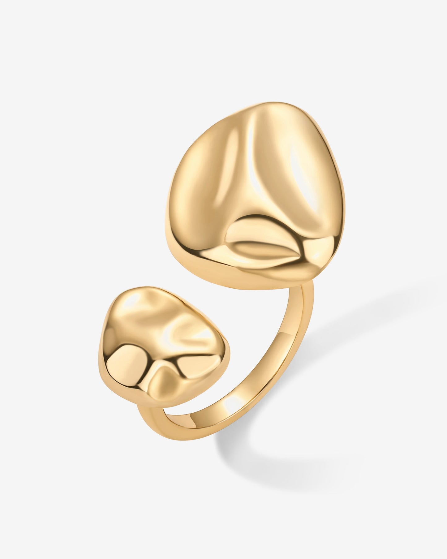 Double Pebble Open Ring